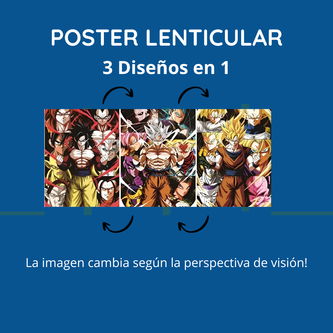 Poster Lenticular 3D de Goku